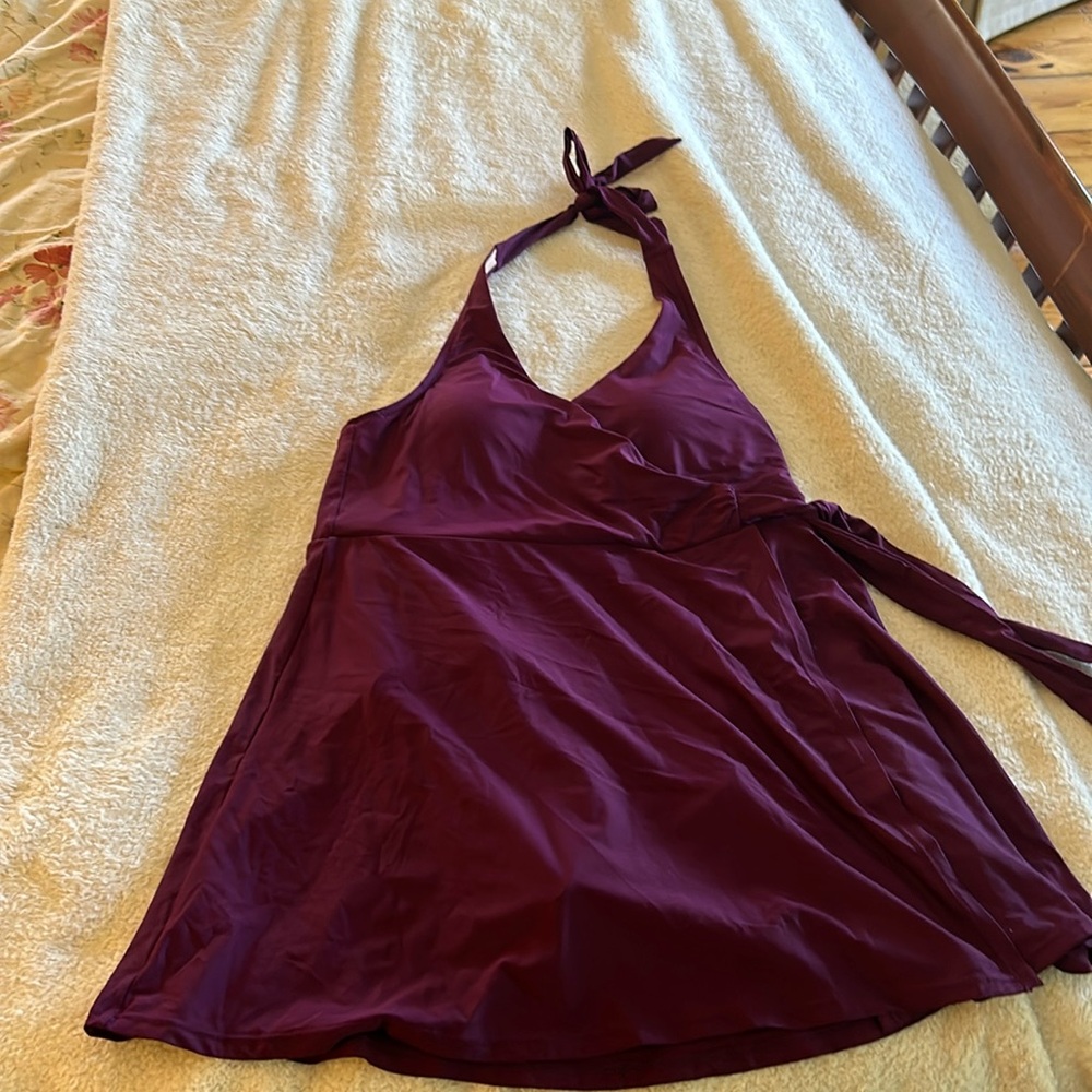 JCrew wrap front swim dress